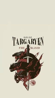 house targaryn fire and blood poster