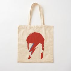 100% cotton reusable shopping carry bag with digital print on one side. David Bowie Lightning Classic Bowie Merch, Handpainted Tote, Handpainted Tote Bags, Bowie Starman, Classic Tote Bag, Cotton Tote Bag, Carry Bag, Print Tote, Carry On Bag