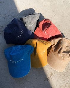 Hats Product Photography, Merch Shoot, Merch Photoshoot, Hat Photoshoot, Summer Merch, Cool Dad Hats, T-shirt Photography, Bucket Hat Fashion, Colorful Hat