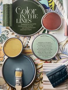 an article in the magazine about paints and brushes