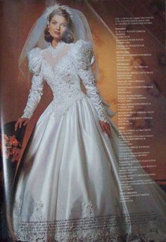 the wedding dress is shown in this advertisement for barbie's bridal gowns