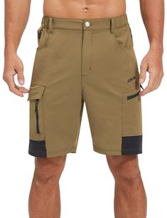 PRICES MAY VARY. Multiple Pockets Hiking Cargo Shorts: The hiking pants have 6 pockets, 2 front pockets,2 zippered side pockets and 1 rear pocket with zippers, to help conveniently hold your belongings,1 straight pocket, can be used to carry tactical pen, flashlight and other small items. Adjustable Waist Design: The hiking shorts elastic waistbands are added at the waist positions on both sides for ultimate flexibility,enhance your comfort. UPF 50+ & Water Repellent Breathable: Breathable fabri Tactical Pen, Travel Clothing, Buckle Ring, Hiking Shorts, Hiking Pants, Dark Khaki, Designer Shorts, Fishing Trip, Outdoor Hiking