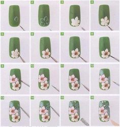 Nailart Simple, Nail Flowers, Daisy Nail Art, Unghie Sfumate, Unghie Nail Art, Nail Techniques, Daisy Nails, Gel Art