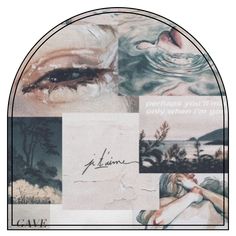 a collage of photos with words and pictures on it, including an oval frame