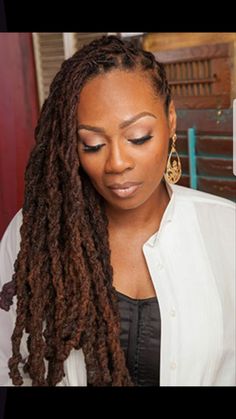 Long Loc Styles, Locs Journey, Dreads Styles For Women, Ethnic Hairstyles, Clear Face