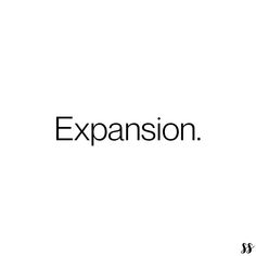 the words expansion are written in black and white on a white background,