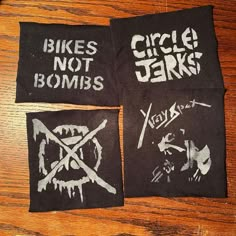 Homemade Patches Punk, Crust Pants, Patch Ideas, Vest Patches, Patch Pants, Band Patches, Diy Props, Crust Punk, Best Boyfriend Gifts