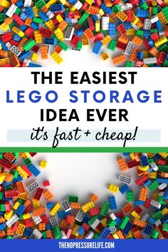 the best lego storage idea ever it's fast and cheap with text overlay