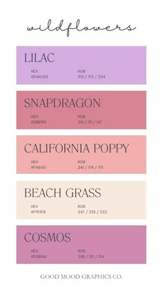 the color palettes for this website are all in shades of pink, purple and white