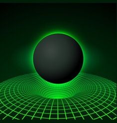 an image of a black ball in the middle of a green area with lines on it