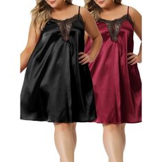 This Women's Plus Size Nightgown for Women Lace Nightgowns Spaghetti Lounge Sleep Dress is the perfect combination of elegance and comfort! Made of a soft and lightweight fabric, this nightgown is designed to keep you cool and comfortable all night long. The delicate lace detailing adds a touch of sophistication to the overall design, making it a stylish option for lounging or sleeping. The spaghetti straps are adjustable, allowing you to customize the fit to your liking. The plus-size fit ensur Lace Nightgowns, Plus Size Lounge, One Piece Clothing, Lace Nightgown, Swimwear High Waisted, Nightgowns For Women, Plus Size Fits, Sleep Dress, One Piece Pajamas