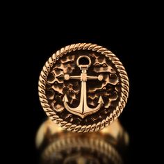 In rough seas an anchor is a sailor's last refuge, hope that things can get better. Crafted in solid brass, our Anchor Ring symbolizes stability, reliability and safety for you and those around you! *man pictured wearing ring size 10 Anchor Rings, How To Wear Rings, Rough Seas, Horseshoe Ring, Boat Stuff, Guy Pictures, Skull Ring, Size 10 Rings, Get Better