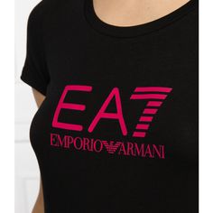 Emporio Armani, Slim Fit, T Shirts For Women, V Neck, T Shirt