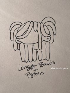 a drawing of a long horned pigtails with the words long horn's fogs written on it