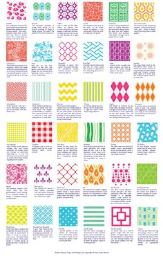 an image of different patterns and colors