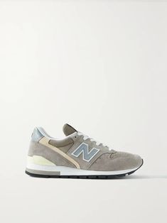 NEW BALANCE 996 suede and mesh sneakers | NET-A-PORTER Nee Balance, New Balance 996, Mesh Sneakers, New Balance Women, New Balance Shoes, Net A Porter, Army Green, Women Collection, New Balance