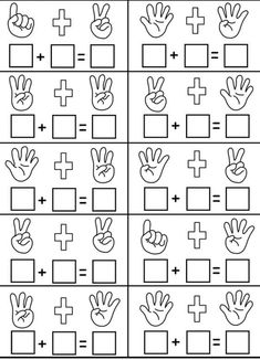 printable worksheet for addition and subtraction to practice numbers 1 - 10