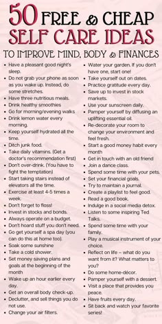 Simple list of creative self care ideas you can do at home for free! Includes 5 minute self care ideas. Easy and cheap self care ideas for mom to look after herself. Daily and weekly self care ideas that are relaxing, simple and fun. Practice self care for free. Frugal people love cheap self care tips. Frugal living tips on the best self care ideas you can do today. Cheap Self Care, Maya Devir, Easy Self Care, Life Vibes, Bored At Home, Psychological Facts, Self Care Ideas, What To Do When Bored