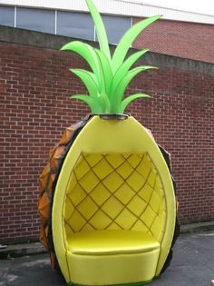 a chair made to look like a pineapple