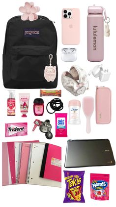 :3 School Needs, School Prep, Stuff For School, Backpack Essentials, Preppy School