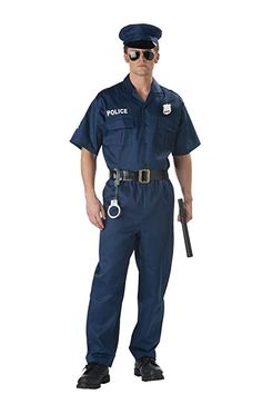 Policeman Outfit, Police Officer Costume, Police Hat, Police Costume, Uniform Costume, Police Shirts, Dark Blue Pants, California Costumes, Blue Costumes