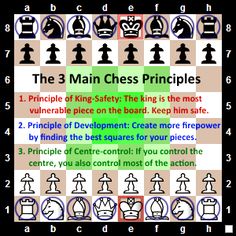 the four main chess pieces are shown in this graphic