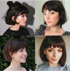 Short Haircut Straight Hair Layers, French Bob Haircut 2023, Short Bob With Fringe Bangs, Chin Length Bob With Bangs Fine Hair, Thick Bangs Short Hair, Short French Bob With Fringe, French Bob Bangs, Bob Hair With Fringe, Bob With Choppy Bangs