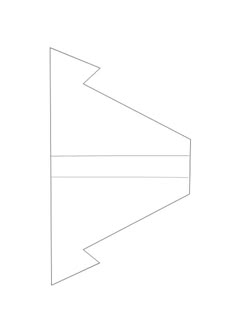 a drawing of an arrow on a white background with one line going through the center