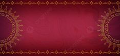 a red and gold background with an ornate border