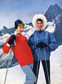 Greek Posters, Skiing Art, Reindeer Costume, White Evening Gowns, Fashion 1960s