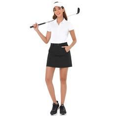 [Comfort & Style]: Enjoy the best of both worlds with our Women's Solid Color Golf Hiking Skirt. Designed to offer unparalleled comfort while keeping you stylish on the golf course or trail. Hiking Skirt, Golf Skirt, Hiking Adventure, Womens Maxi Skirts, Functional Fashion, Golf Skirts, Best Of Both Worlds, Denim Maxi Skirt, Slip Skirt