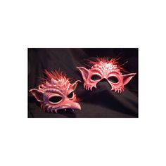 Two Labyrinth-inspired masks from the archives ❤ liked on Polyvore featuring costumes, purple costume and purple halloween costumes