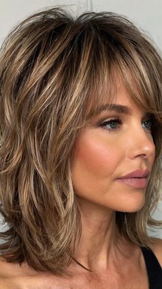 Medium-Length Shag Haircuts Hair Styles Over 50, Styles Over 50, Hair Maintenance Tips, Shag Haircuts, Saving Techniques, Glossy Hair, Shag Haircut, Hair Maintenance, Time Saving