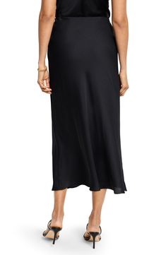 Complete your office or formalwear looks with this versatile crepe skirt that's sure to be a timeless favorite. 31" length Pull-on style Unlined 67% recycled polyester, 33% polyester Machine wash, line dry Imported Formal Silk Midi Skirt, Elegant Lined Skirt For Daywear, Elegant Long Pencil Skirt For Daywear, Silk Flared Maxi Skirt For Work, Chic Black Silk Skirt, Elegant Long Pencil Skirt, Black Silk Pencil Skirt, Chic Silk Maxi Skirt For Work, Formal Midi-length Flowy Skirt