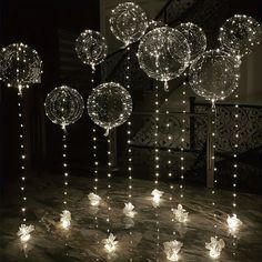 some lights that are hanging from the ceiling