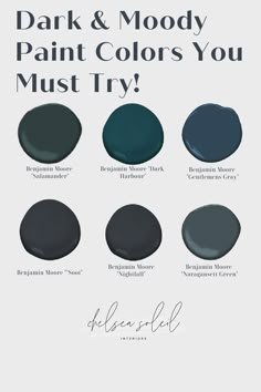 dark and moody paint colors you must try in the next few years to create this color scheme