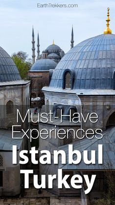 the blue mosque with text overlaying it that reads must have experiences in istanbul turkey