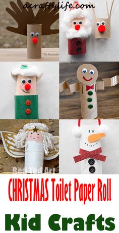 christmas toilet paper roll crafts for kids and adults to make with the help of their own hands