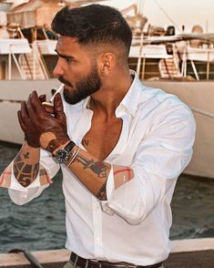 Handsome Italian Men, Dapper Mens Fashion, Great Beards, Cool Hairstyles For Men