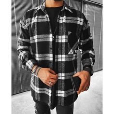 Shop Casual fashion check texture jacket online with high quality and hurry to get fashion on maxizero.com quickly. Herren Style, Mens Shirts Online, Fall Plaid, Latest Mens Fashion, Mens Plaid, Long Sleeve Plaid, Plaid Jacket