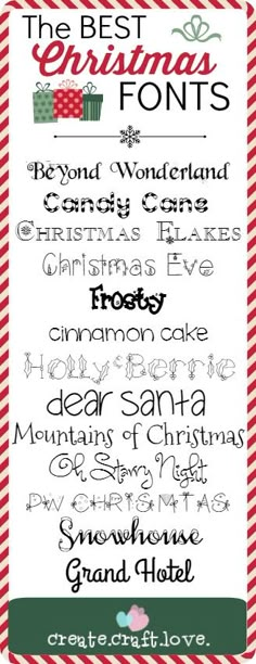 the best christmas fonts for your holiday decorating needs to be merry and festive