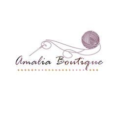 the logo for amalia boutique, which is knitted with yarn and crochet