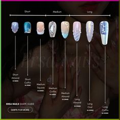 After fur nails, you probably thought that you had seen all the craziest nail art ideas. Nail Sizing Guide, Nails Shape Chart, Nail Size Chart, Nail Shaping, Nail Template