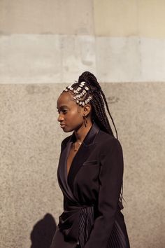 The Best Braids from NYFW Black Mystic, Hair History, Face Female, Braid Trends, Natural African American Hairstyles, Braided Updo Wedding, American Hairstyles, Long Box Braids, Accessories Style