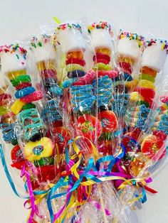 there are many candy lollipops in the bag