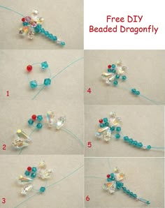 step by step instructions on how to make beaded snowflakes with beads