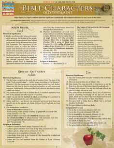 An academic/historical overview, not a religious commentary, our 3-panel (6-page) guide portrays the historical significance of the key figures of the Old Testament, divided into chronological sections. Certain to appeal to all readers, this guide is presented in outline format for easy use, and is jam-packed with information, as well as Scriptural references, illustrations and graphic elements to complement the text. Bible Character Study, Bible Overview, Personal Bible Study, Understanding The Bible, Bible Study Methods, Bible Characters, Sermon Notes