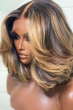 Blond Color Hair, Honey Blonde Bob, Blond Color, 2023 Hairstyles, Hd Lace Wigs, Color Rubio, Hair Color Brown, Wig Styling, Long Hair Wigs