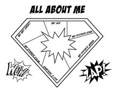 an all about me poster with the words, i love my favorite pop band and comic logos