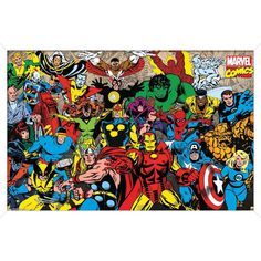 an image of a group of superheros on the cover of a puzzle board game